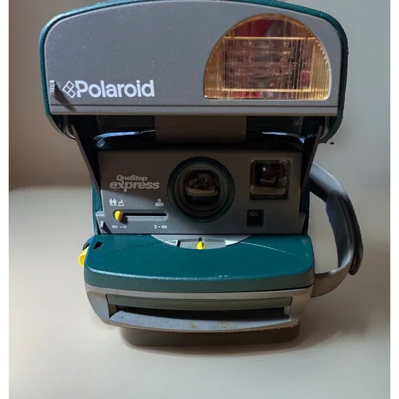 Vintage Polaroid 600 One Step Express Green Instant Film Camera