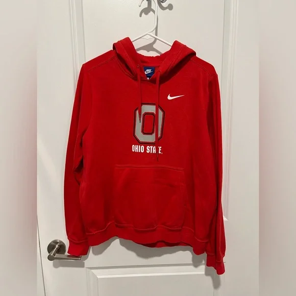 Nike The Ohio State University Hoodie - Red w/ Logo - Size Large‎