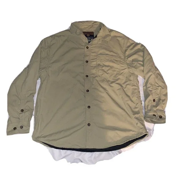 Duluth Trading Hanger Bender Fire Hose Fleece Lined Shacket‎ Nylon Jacket Large