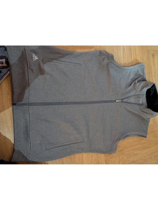 Adidas Golf Men's Sleeveless Full-Zip Vest Medium Gray