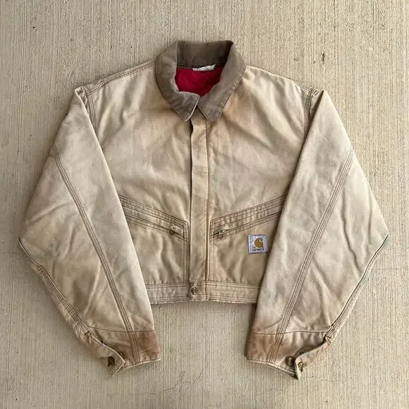 Carhartt brown cropped Detroit style work wear jacket