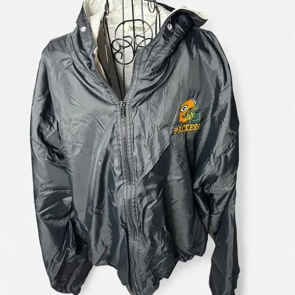 Vintage Augusta Green Bay Packers Jacket XL Sweatshirt Lined Hooded USA Made⁠