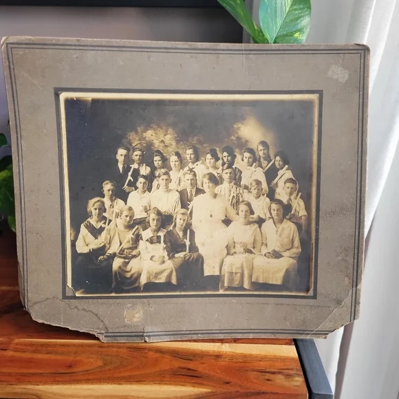 Antique Cabinet Card Sepia Photo Graduation 1920's Professional Pic H 12