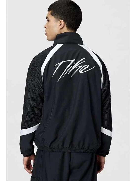Nike Icon Woven Basketball Jacket Loose Fit Men’s L Black White NWT $90