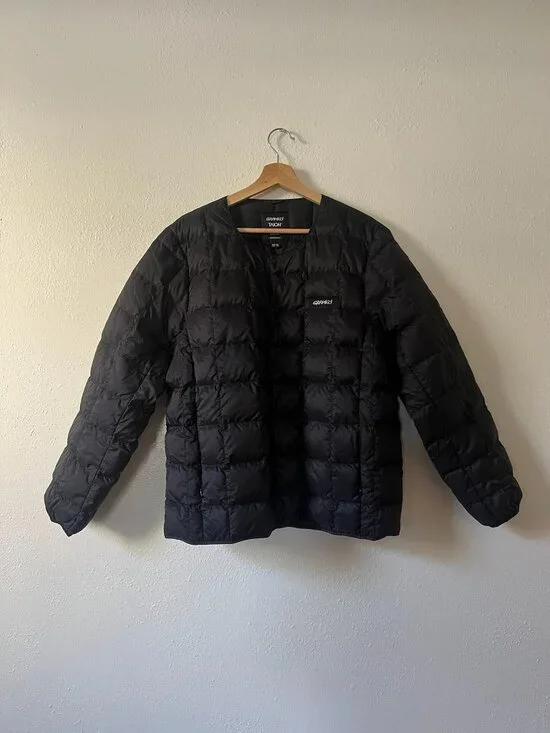 Black Gramicci quilted lightweight down puffer jacket XXL