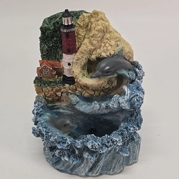 Fountain Dolphin /‎ Lighthouse Figurine Nautical Theme 7