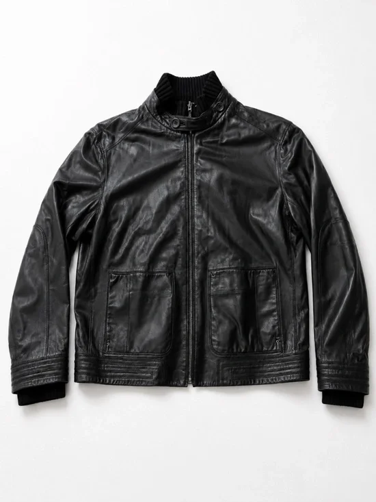 Elie Tahari Black 100% Genuine Leather Jacket XL