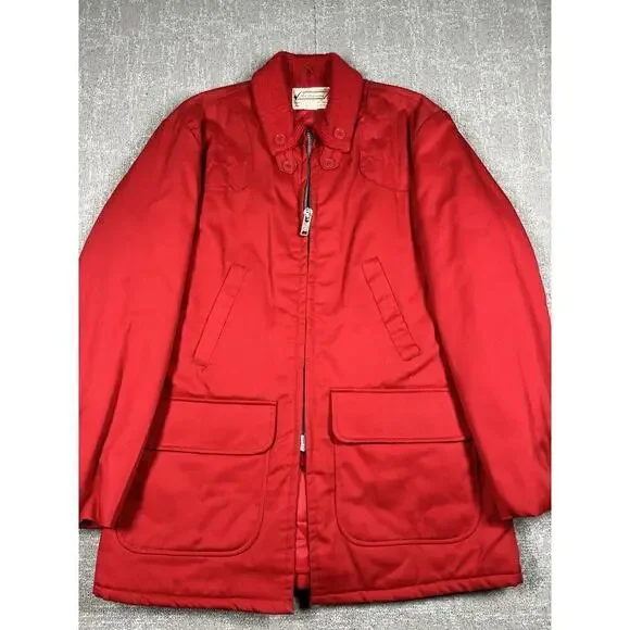Vintage 1960s Ted Williams Sears Roebuck Red Hunting Jacket Insulated Large