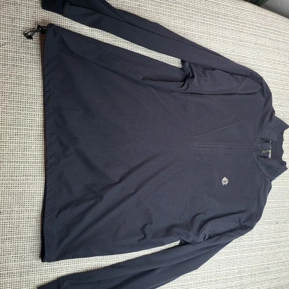 Donald Ross Windbreaker Mens Large Black Soft Shell Quarter Zip Golf‎ Jacket