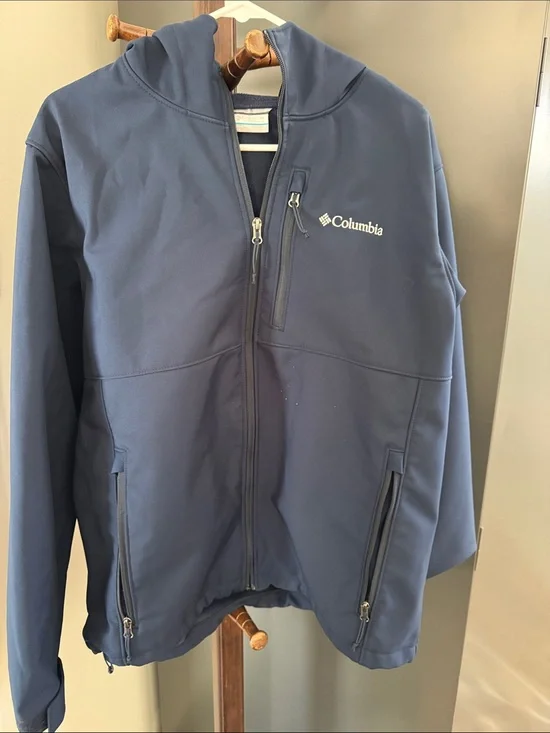 Columbia Navy Blue Men's Hooded Softshell Jacket