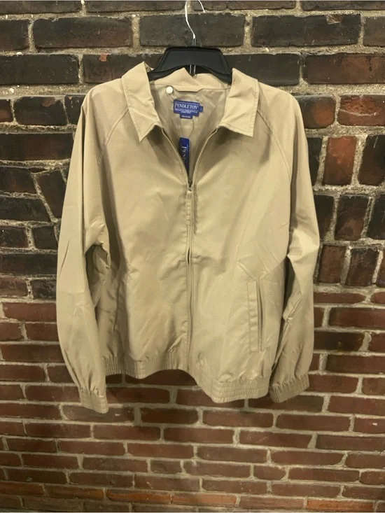 Pendleton Beige Zip Front Windbreaker Jacket size L