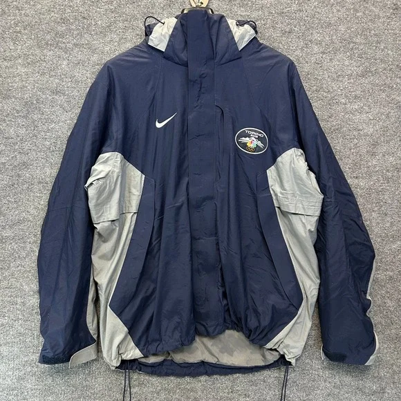 Vintage Nike Torino 2006 Winter Olympics NBC Jacket Mens Blue Waterproof - XL