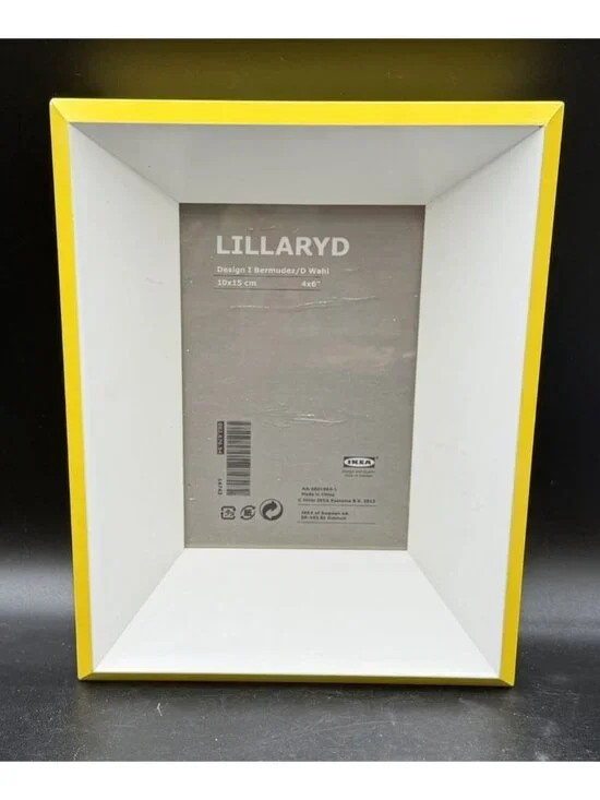 IKEA Picture Frame White Yellow Wood 4