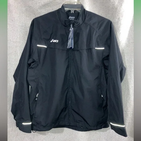 Asics Los Angeles Marathon Reflective Windbreaker Black Jacket Men’s Size M New