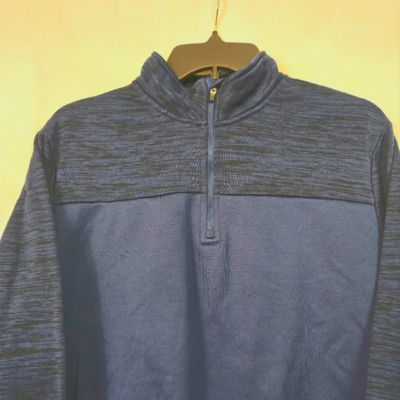 Tek Gear -Warm Tek Blue Quarter Zip Pull Over Size L