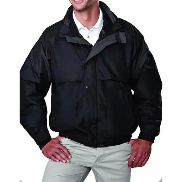US Basic Men’s Black Hooded Utility Parka Jacket Size XL