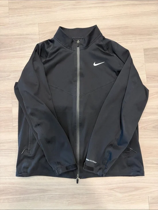 Nike Black Jacket with White Swoosh