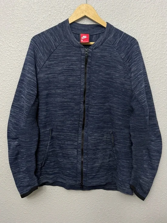 Nike | Sportswear Men's Tech Knit Full-Zip Jacket | Obsidian Heather/Blue | XL