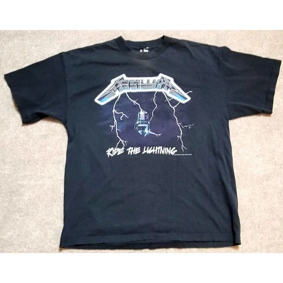 VINTAGE‎ METALLICA SHIRT RIDE THE LIGHTNING 1994 MENS X-LARGE ROCK BAND
