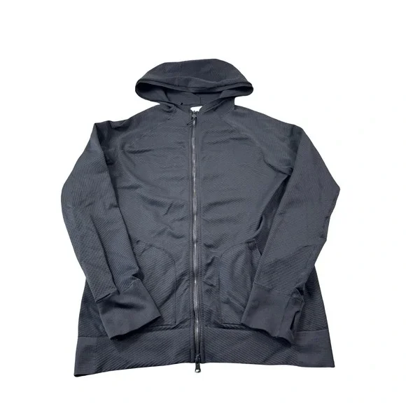 Adidas X Reigning Champ Black Full Zip Womens Performance Hooded Jacket Size M
