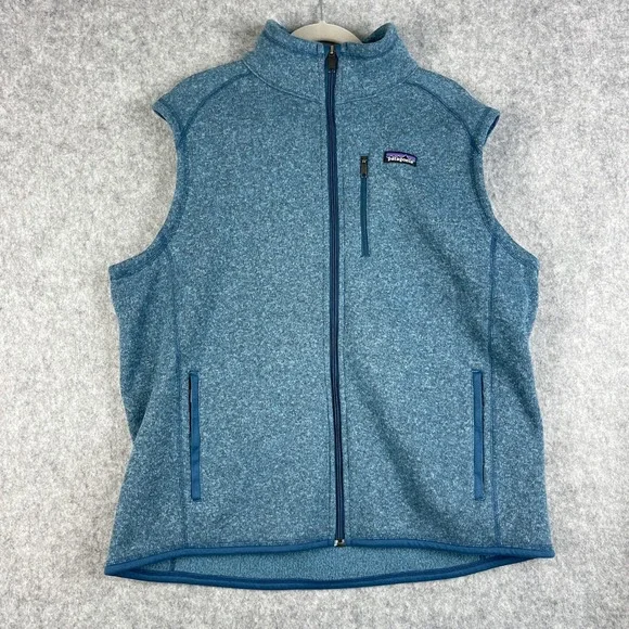 Patagonia Better Sweater Vest Mens XXL Blue Full Zip Outdoor Hiking Camping
