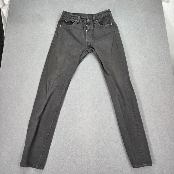 Vintage Levis 501 Jeans Mens Green Made USA Button Fly‎ 90s Fits 28x32