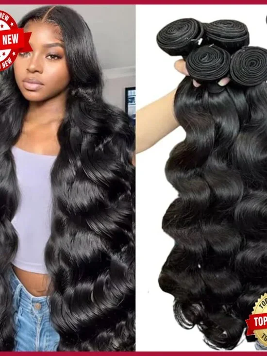 12A Grade Human Hair Extensions 16-22 Inch Body Wave Quick Weave