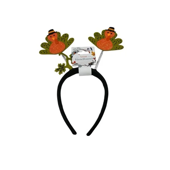 NEW womens girls harvest fall fun‎ novelty headband one size turkeys