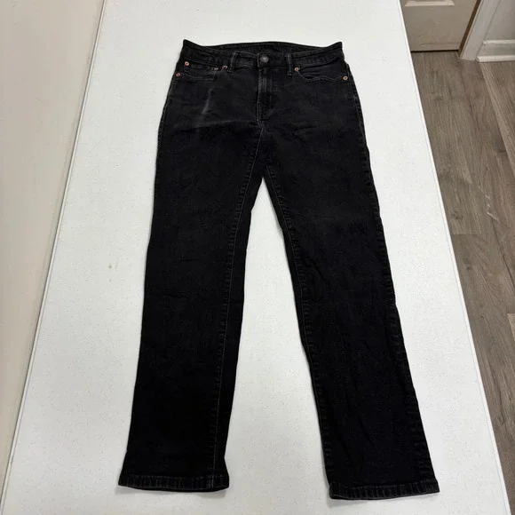 American Eagle Mens Airflex+ Straight Leg Jeans Black 30x30 Stretch Denim 6168