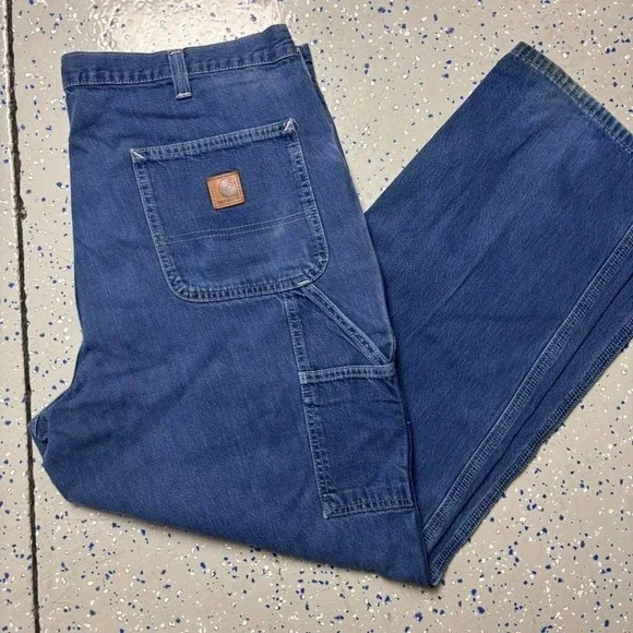Carhartt Jeans Mens 38x30 Blue Carpenter Loose Fit Baggy Work Denim Y2K