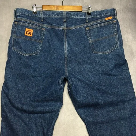 Wrangler FR Mens Flame Resistant Blue‎ Jeans size 46x30 Work Denim Trades Pants