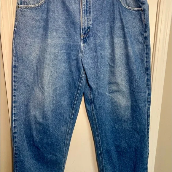 Carhartt Jeans Mens 42x 30‎ Distressed Denim Loose Fit Workwear B167 DST Vtg