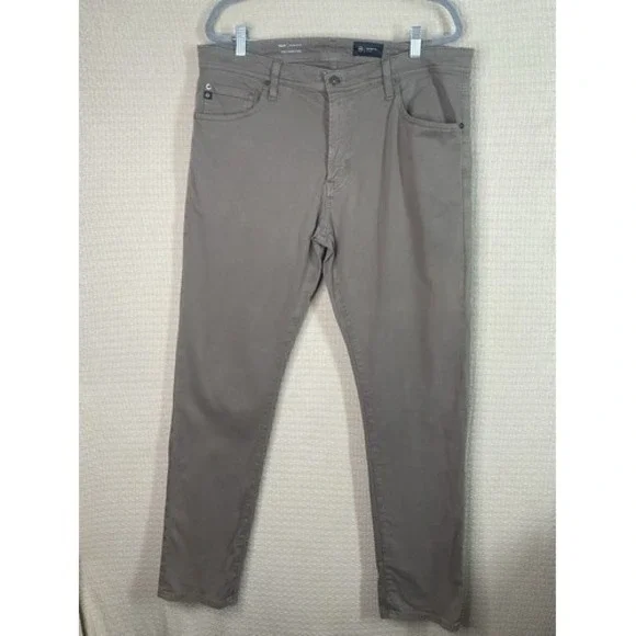 AG Adriano Goldschmied Tellis Gray Slim Straight Jeans Men 38x34 Cotton/Elastane