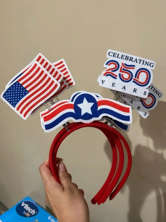 Patriotic Red, White & Blue Headband — Celebration Flag Design