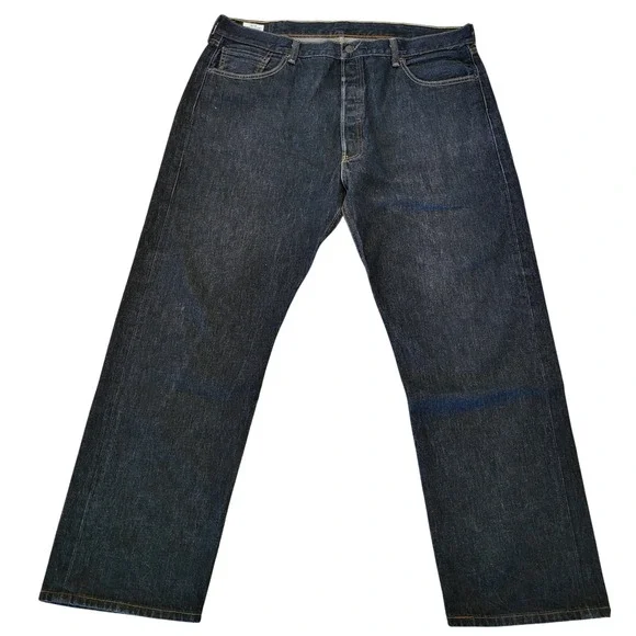Levi's 501 Original Fit Black Wash Jeans W42 L32 Mens‎ Denim Cotton Button Fly