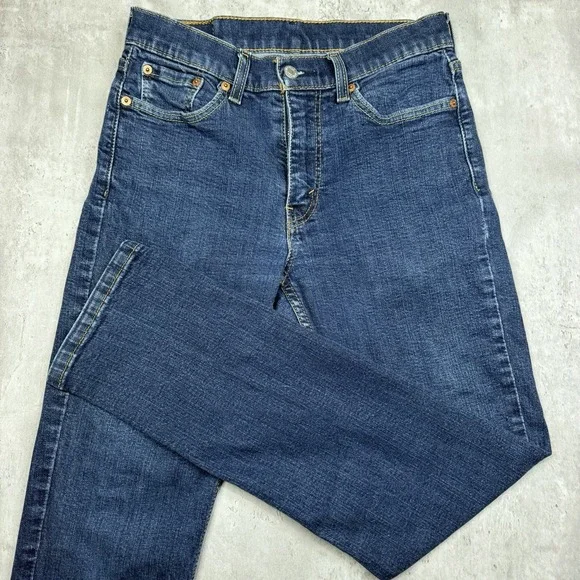 Levis 514 Jeans Mens 29x30 Blue Med Wash Slim Fit Straight Denim Cotton Casual