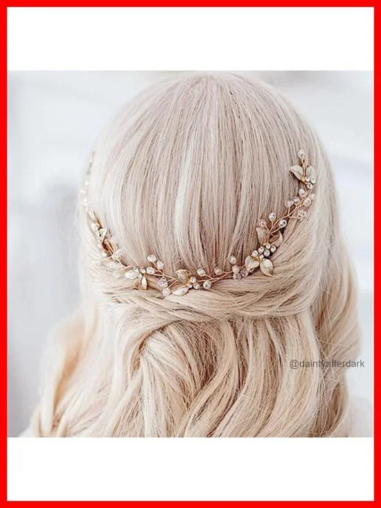 Handmade Imitation-Rhinestone Flower Headband Crystal Hairpin for Elegant