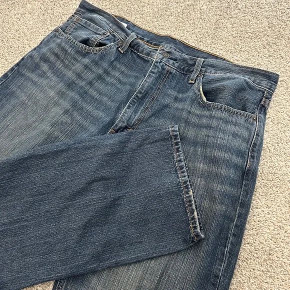 Levi's 559 Relaxed Straight Jeans 38x34 (Fits 38X33) Blue Medium Wash Denim Mens