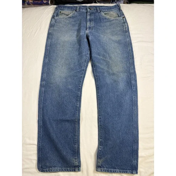 Vintage Lee Rider Jeans Mens 36x30 Heritage 90s 100% Cotton Straight Made in USA
