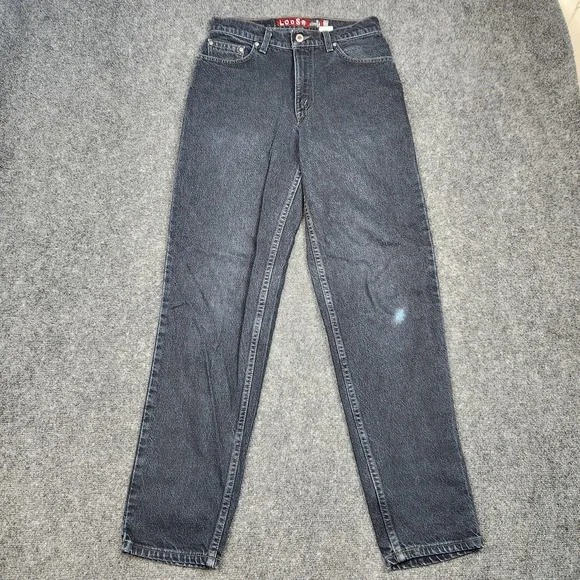 Vintage Levis SilverTab Jeans Mens 30x32 Black Loose Baggy Made in USA Faded 90s