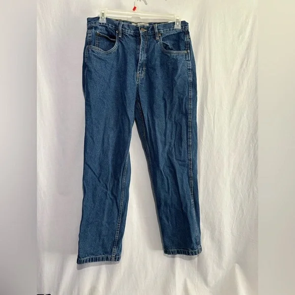 Wrangler Men's Dark Blue Straight-Leg Jeans size 34x30