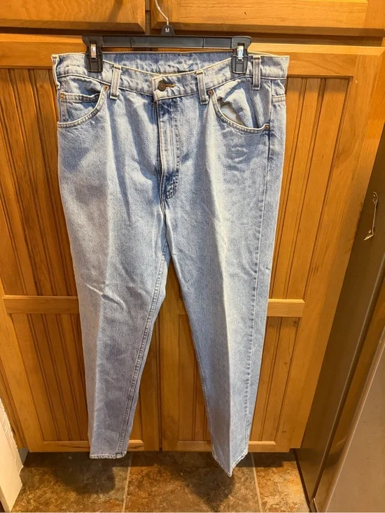 Vintage Levi's Light Blue Denim Jeans with Orange Tag ( rare) 36x32