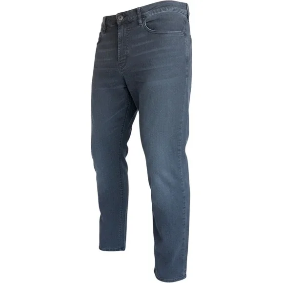 BOSS Hugo Boss Montana Jeans Mens 38x32 Gray Straight Leg 100% Cotton Italy