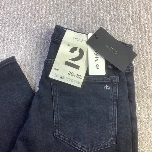 Rag & Bone‎  Mens Slim Fit 2 Stride Inkwell Denim Jeans 30 x 32 NWT