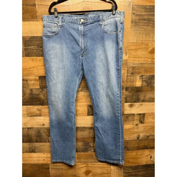 Carhartt Rugged Flex Relaxed Fit Straight Leg Jeans Mens 42x32 Light Wash Blue