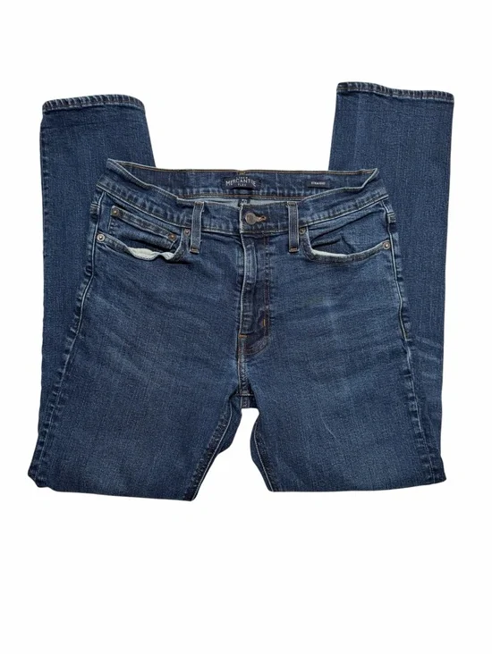 J. Crew Mercantile Flex Straight Men's Blue Jeans W31 Dark Wash Stretch Denim