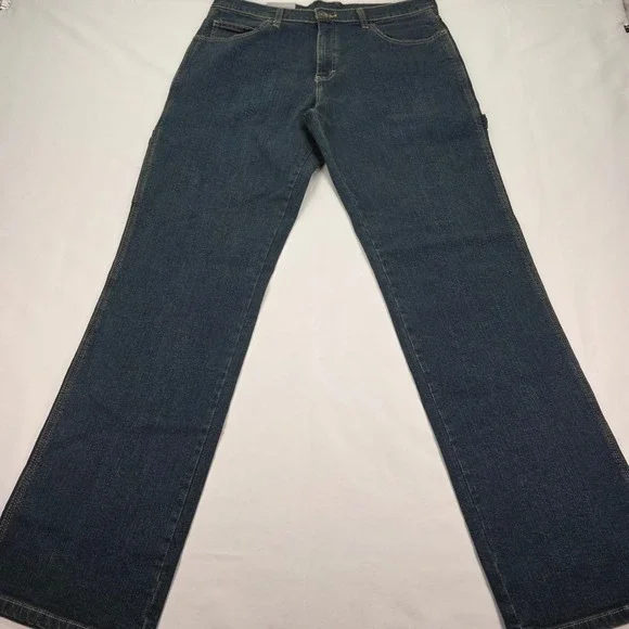 New Genuine Dickies Carpenter Jeans Mens 33x34 Blue Flex Regular‎ Fit Straight