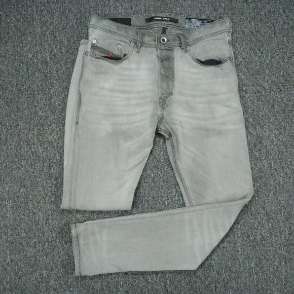 Diesel Jeans Mens 28x30 Gray Tepphar Slim Carrot Tapered Stretch 5 Pocket DNA