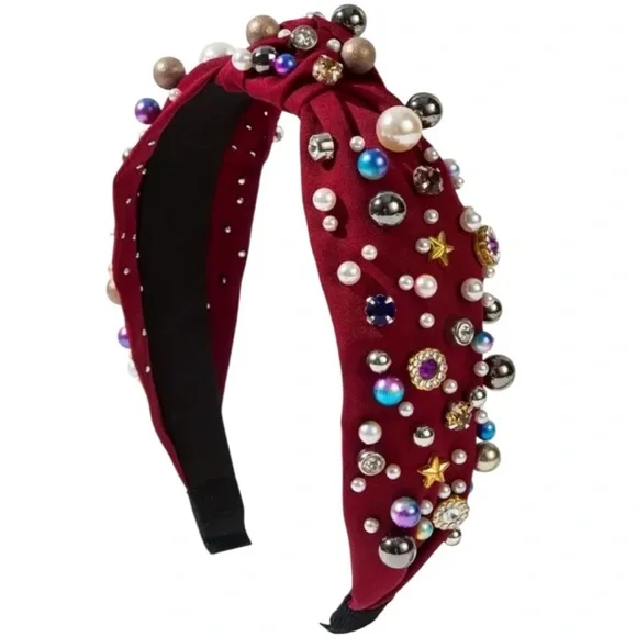 💖 3/$30 💖 Red Knotted Embellished Headband