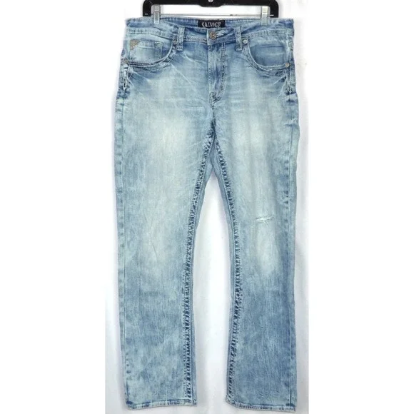 SALVAGE For BUCKLE Regular Fit MAYHEM Straight Leg Jeans Men's 34 X 32